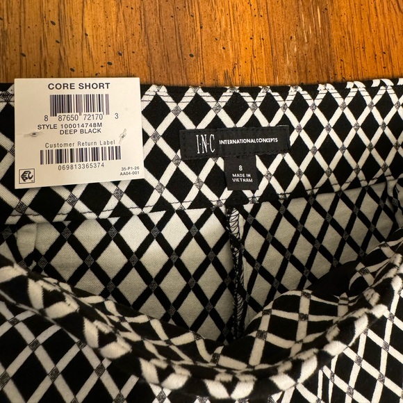 Core Shorts, INC International Concepts deep black size 8 - Picture 4 of 8